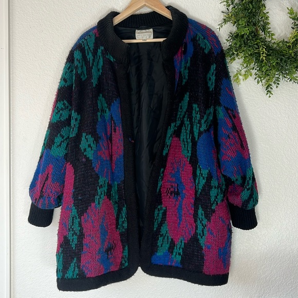 Retro 90s R. Ramblers Oversized Slouchy Sweater Jacket - Picture 2 of 16